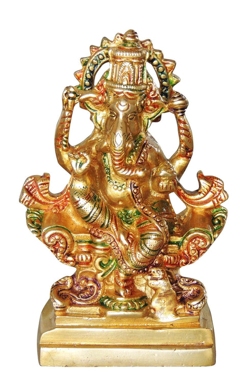 Brass Ganesh Ji God Idol Statue 1.26kg