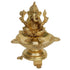 Brass Ganesha Oil Lamp Deepak 6 Wicks 2.25kg