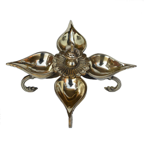 Brass Table Decor Oil Lamp Deepak 1.35kg