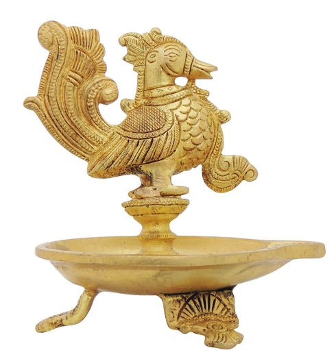 Brass Table Decor Oil Lamp Bird Deepak 0.76kg