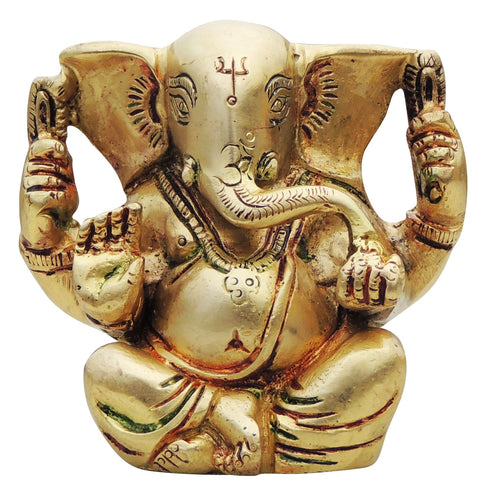 Brass Ganesh Ji Statue 0.72Kg