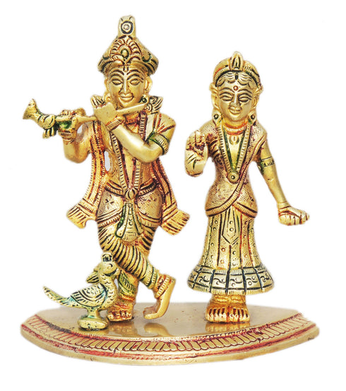 Brass Radha Krishna Statue 0.78kg