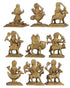 Brass Nau Durga Statue 1.96kg