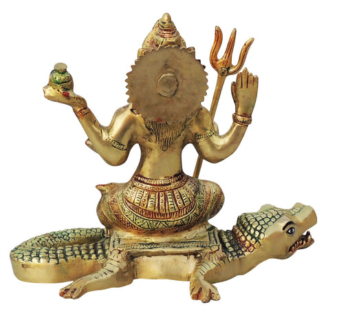 Brass Ganga Devi Statue 1.08kg