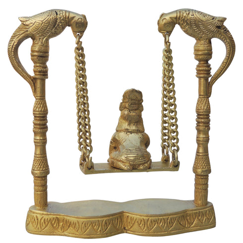 Brass Laddu Gopal Jhula Statue 1.4kg