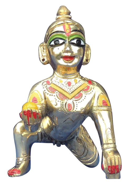 Brass Laddu Gopal Idol Statue 0.66kg