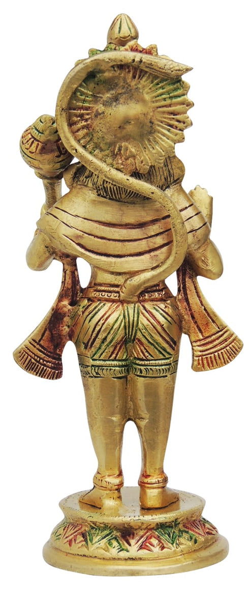 Brass Hanuman Ji Standing Round Base Statue 1.15kg