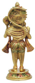 Brass Hanuman Ji Standing Round Base Statue 1.15kg