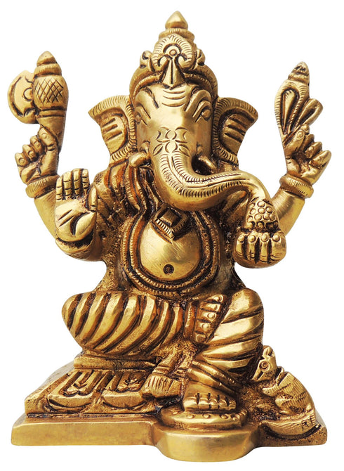 Brass Ganesh Ji Statue 0.68kg