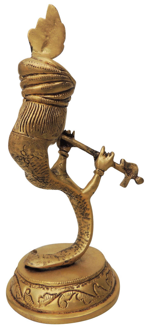 Brass Krishna God Idol Statue 0.84kg