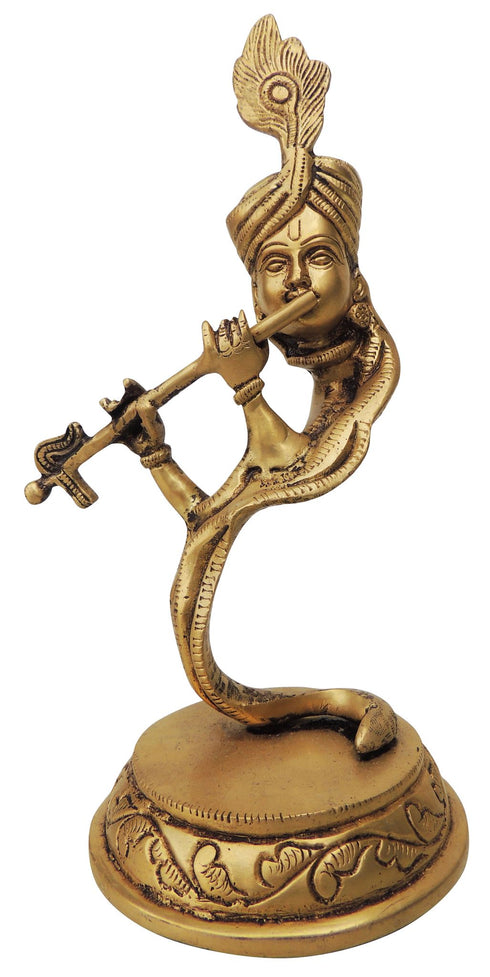 Brass Krishna God Idol Statue 0.84kg