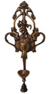 Brass Wall Hanging Ganesh With Deepak God Idol 1.5kg