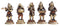Brass Musical Ganesh Set Of 5 Pcs Statue 1.96kg