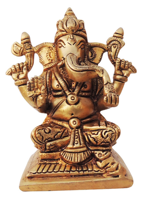 Brass Ganesh Ji God Idol Statue 0.66kg