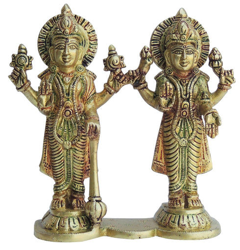 Brass Vishnu Laxmi ji Idol 1.64kg