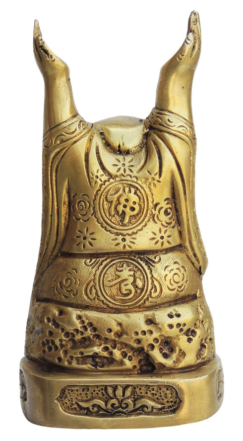 Brass Laughing Buddha God Statue 1.34kg
