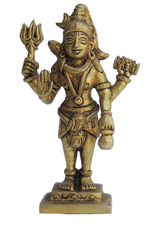 Brass Shiv Ji God Idol Statue 0.3kg