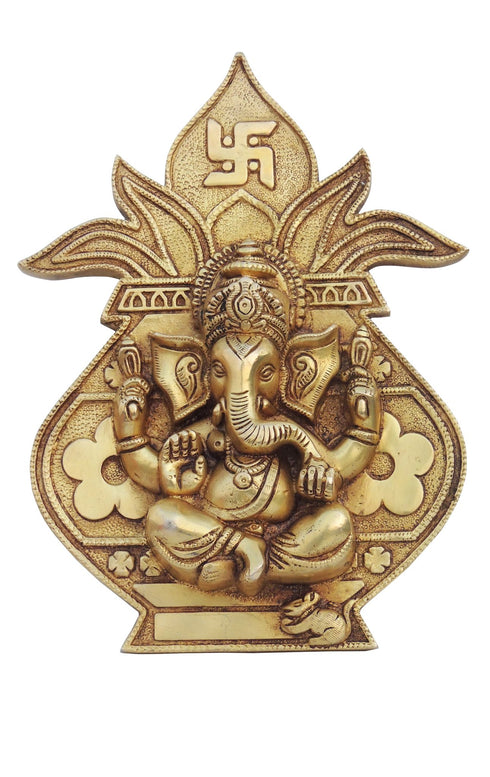 Brass Wall Hanging Ganesh Statue 1.74kg
