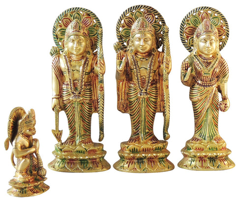 Brass Ram Darbar God Idol Statue 1.5Kg