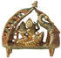 Brass Radhe Krishna On Peacock Singhasan 3.2Kg