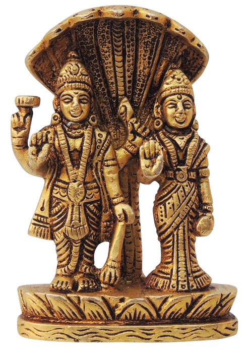 Brass Vishnu Laxmi Ji God Idol Statue 0.42Kg