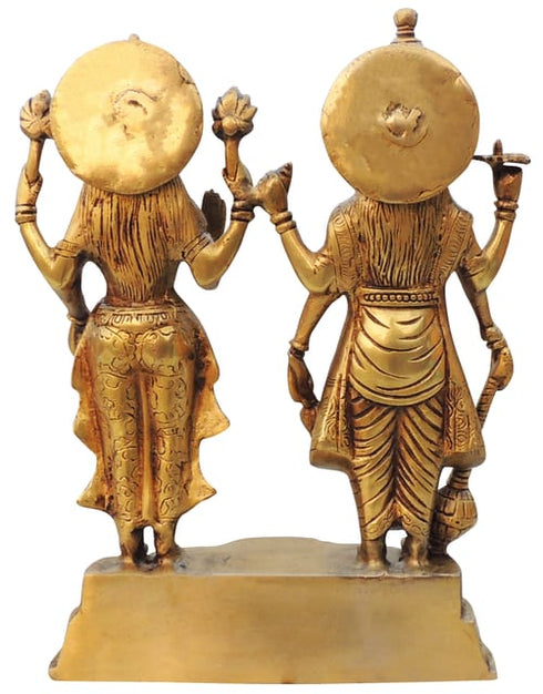 Brass Vishnu Laxmi Idol Statue 5.23Kg