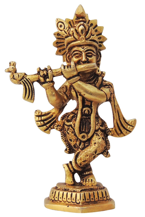 Brass Krishna Idol Statue 0.34Kg