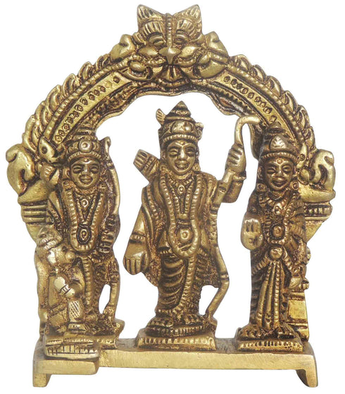 Brass Ram Darbar God Idol Statue 0.5Kg