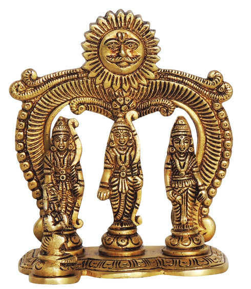 Brass Ram Darbar God Idol Statue 0.68Kg