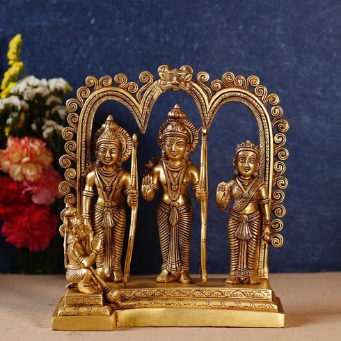 Brass Ram Darbar God Idol Statue 7.97Kg