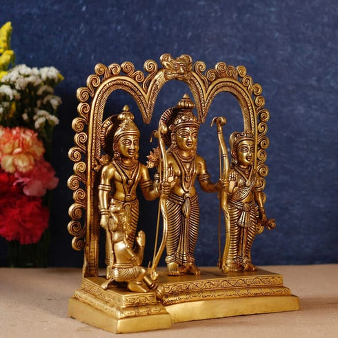 Brass Ram Darbar God Idol Statue 7.97Kg