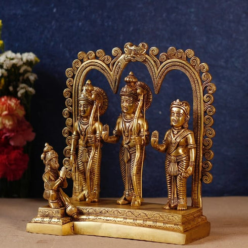 Brass Ram Darbar God Idol Statue 7.97Kg