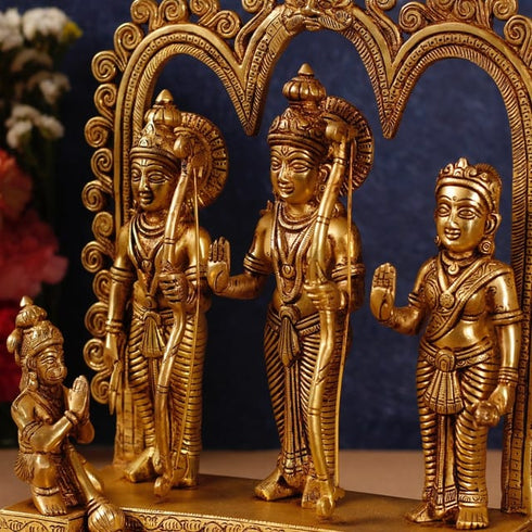 Brass Ram Darbar God Idol Statue 7.97Kg