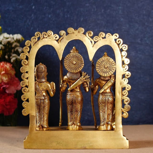 Brass Ram Darbar God Idol Statue 7.97Kg