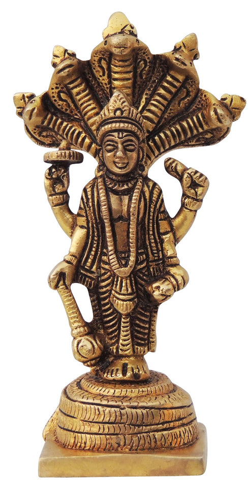 Brass Vishnu Ji God Idol Statue 0.4Kg