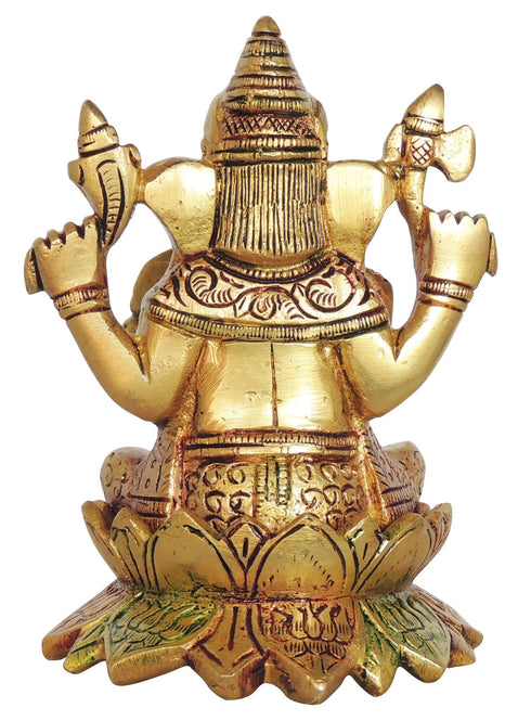 Brass Ganesh Ji God Idol Statue 1.22 Kg