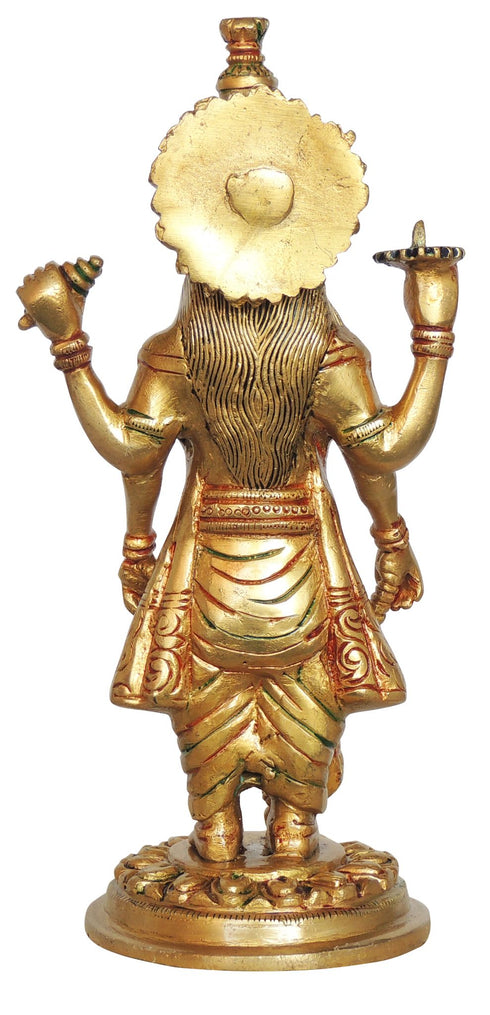 Brass Vishnu Ji God Idol Statue 1.68 Kg