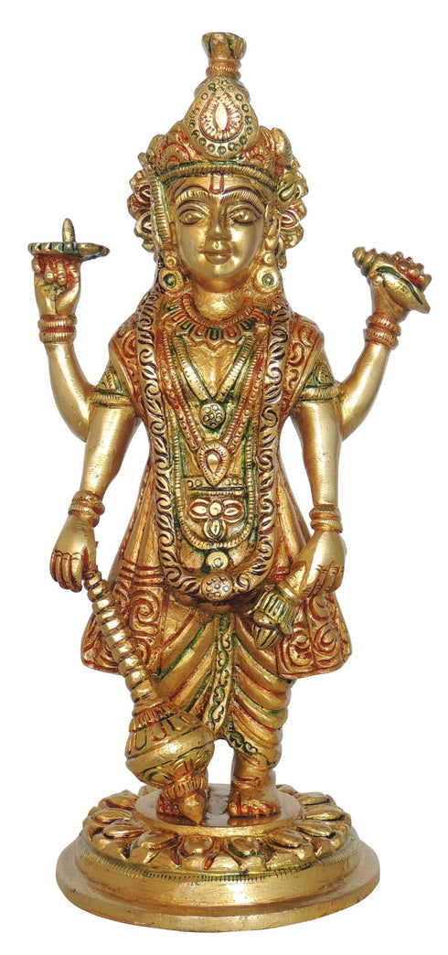 Brass Vishnu Ji God Idol Statue 1.68 Kg