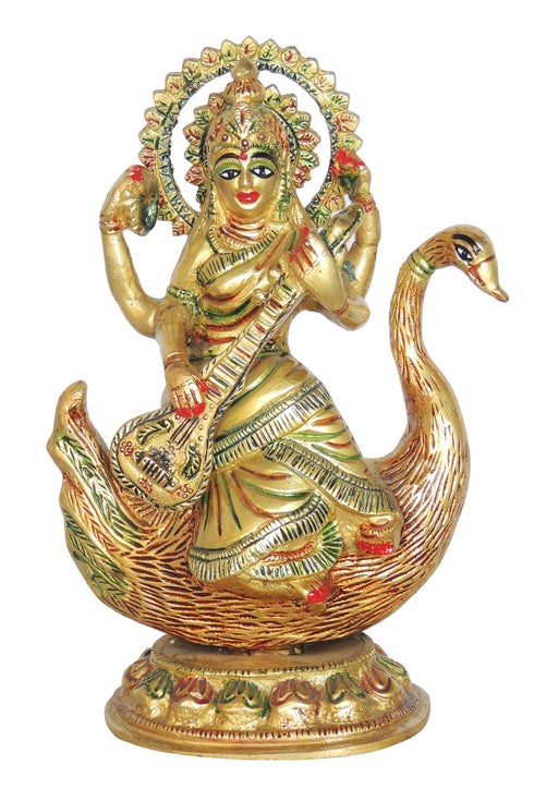 Brass Saraswati Idol Statue 1.8 Kg