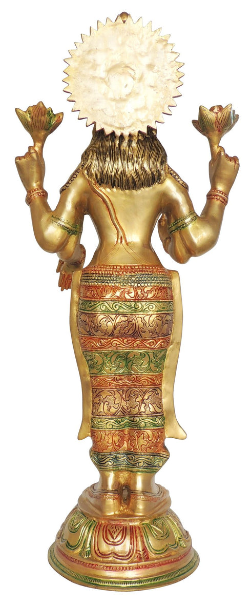 Brass Laxmi Ji Goddess Idol Statue 18.1 Kg