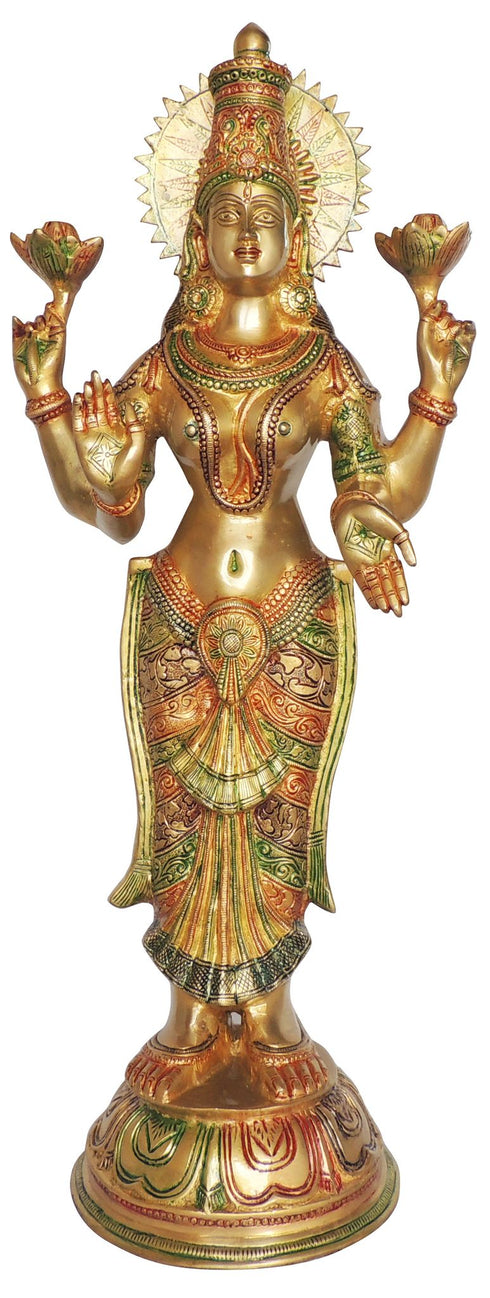 Brass Laxmi Ji Goddess Idol Statue 18.1 Kg