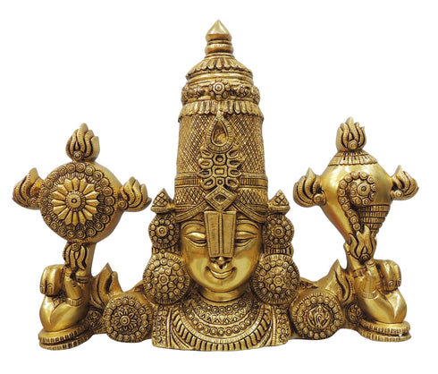Brass Wall Hanging Tirupati Bala Ji Statue 9.18 Kg