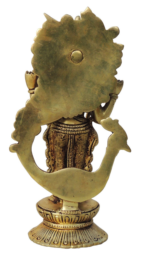 Brass Murugan God Idol Statue 2.38Kg
