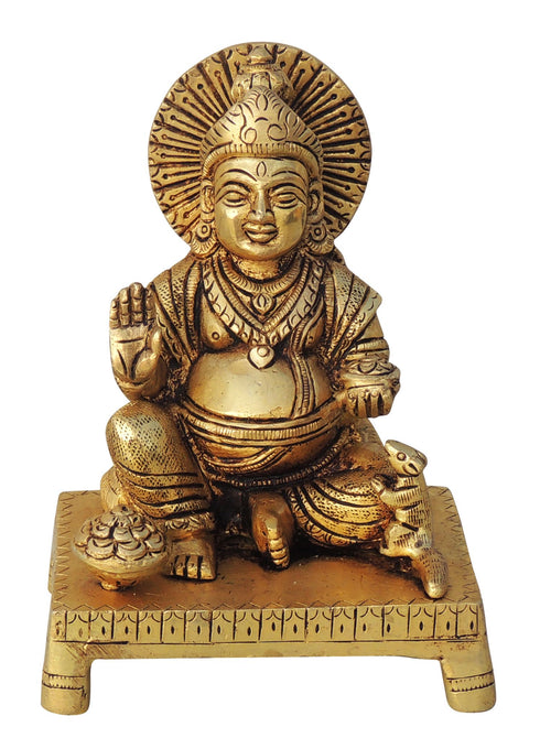 Brass Kuber Ji God Idol Statue 1.52Kg