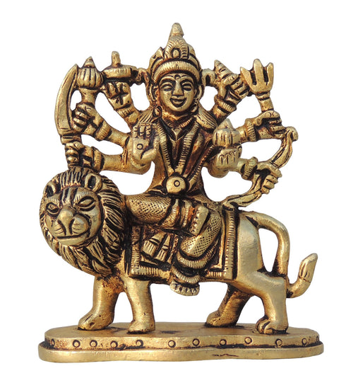 Brass Goddess Durga Idol Statue 0.36Kg