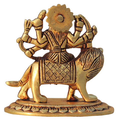 Brass Goddess Durga Idol 0.68Kg
