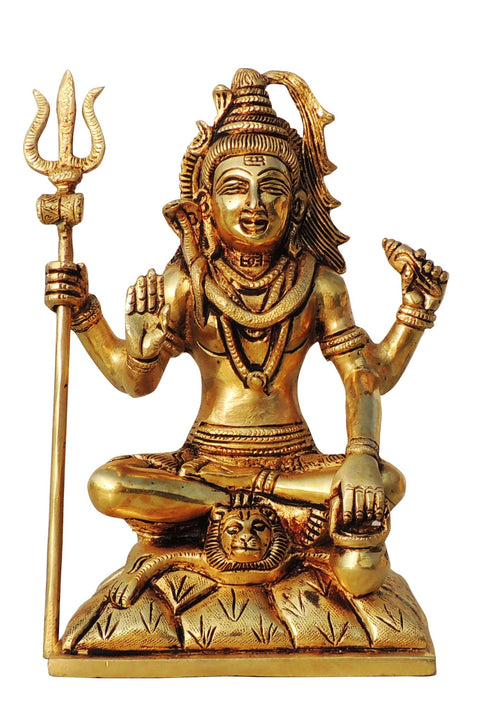Brass Shiv Ji God Idol Statue 2.66Kg