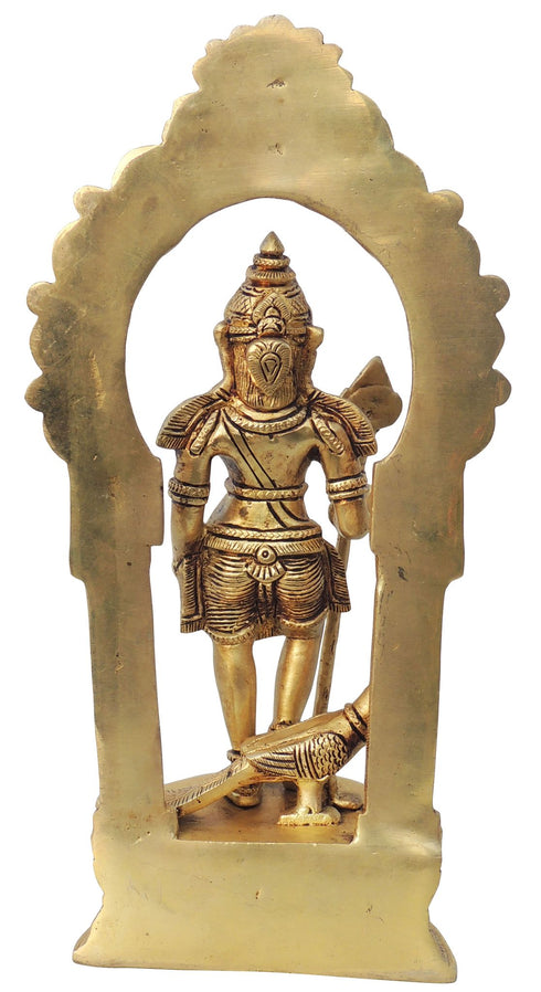 Brass Murugan God Idol Statue 2.94Kg