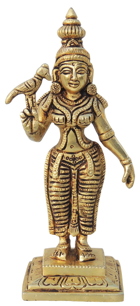 Brass Meenakshi Devi Idol Statue 0.88Kg