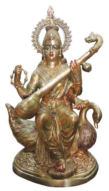 Brass Saraswati Ji Idol Statue 28.5Kg